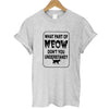 Meow Print Women Cat T-Shirt