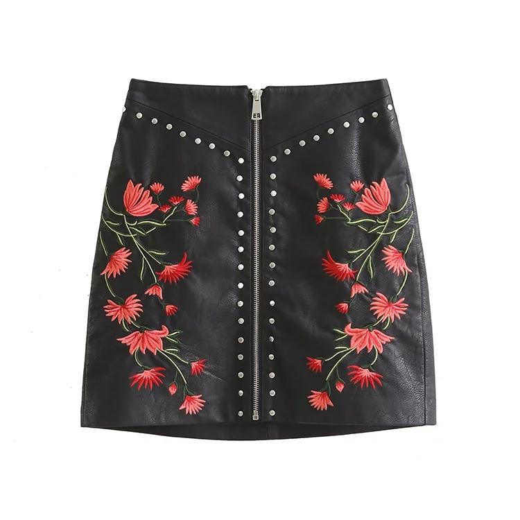 Restoring Ancient Ways Black Leather Skirt