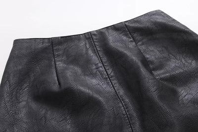 Restoring Ancient Ways Black Leather Skirt
