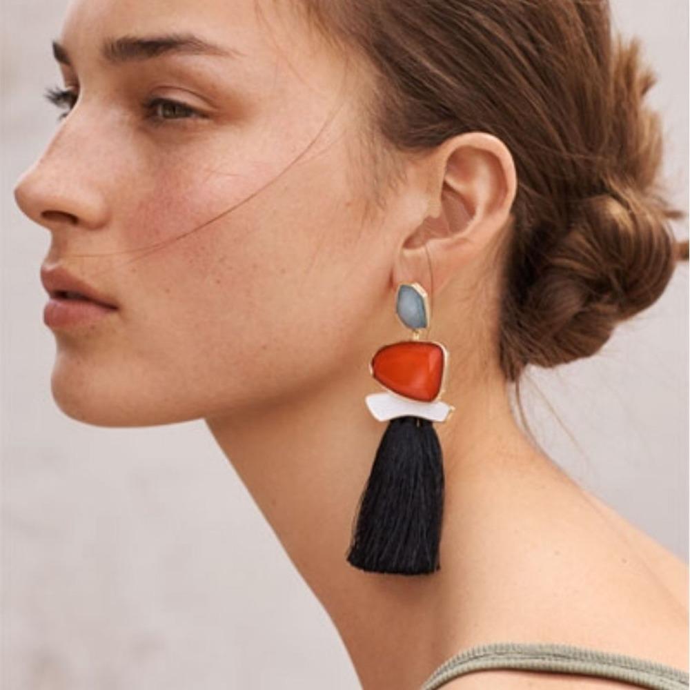 Tassel Fringe Statement Earrings