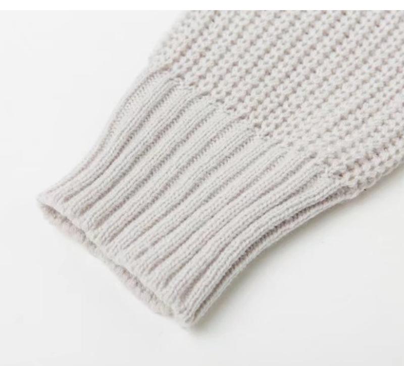 Winter Dot Asymmetrical Knitted Pullover Sweaters