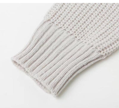 Winter Dot Asymmetrical Knitted Pullover Sweaters