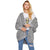 Wide Cuff Hooded Dolman Sleeve Fluffy Outerwear