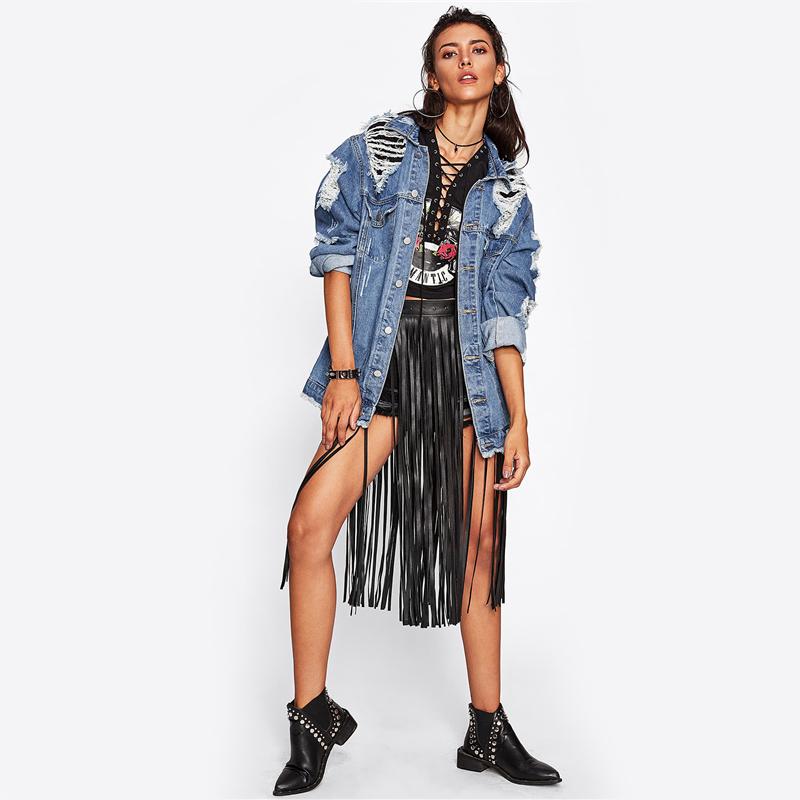 Destroyed Boyfriend Denim Jacket