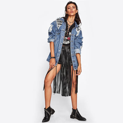 Destroyed Boyfriend Denim Jacket