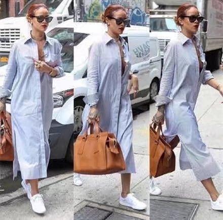 Pure Cotton Striped Long Shirt For Women