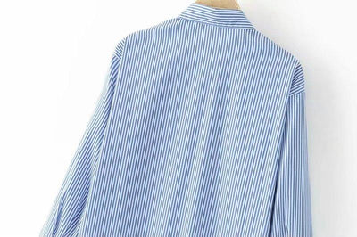 Pure Cotton Striped Long Shirt For Women