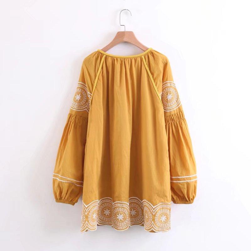 Vintage Bohemian Style Embroidery Casual Dress