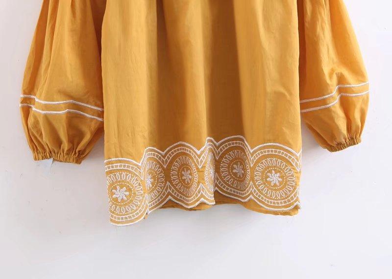 Vintage Bohemian Style Embroidery Casual Dress