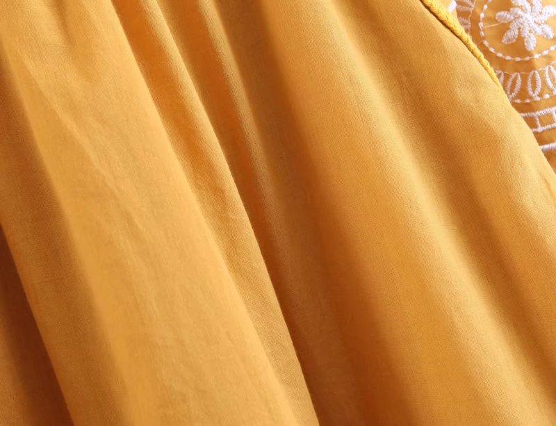 Vintage Bohemian Style Embroidery Casual Dress
