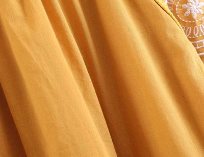 Vintage Bohemian Style Embroidery Casual Dress