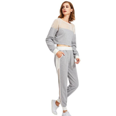 Women Sporty Sexy Chic Clothes Sets Sweatshirt