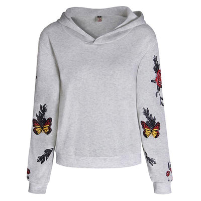 Floral Print Women Hoodies Sweatshirt