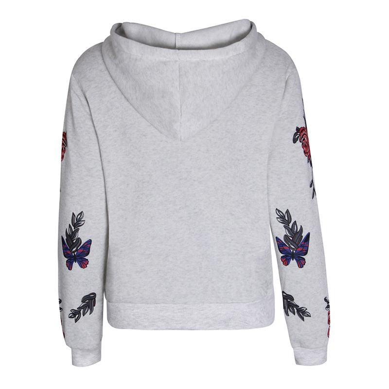 Floral Print Women Hoodies Sweatshirt