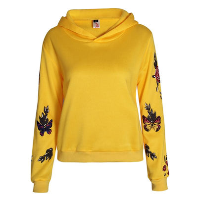 Floral Print Women Hoodies Sweatshirt
