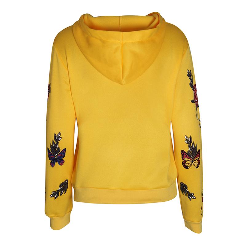 Floral Print Women Hoodies Sweatshirt