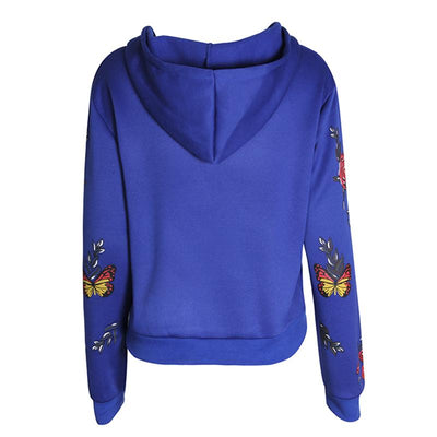 Floral Print Women Hoodies Sweatshirt