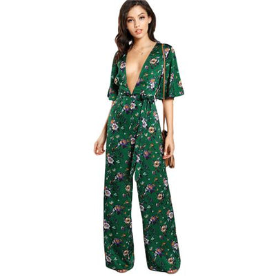 Sexy Jumpsuits Bell Sleeve for Women