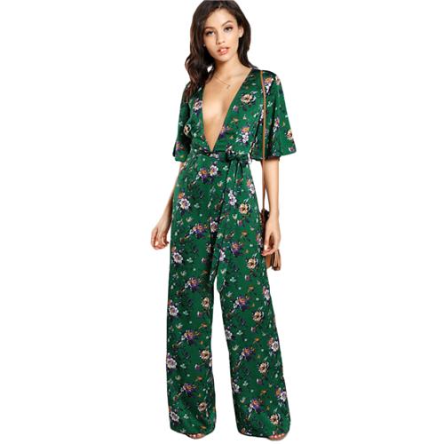 Sexy Jumpsuits Bell Sleeve for Women