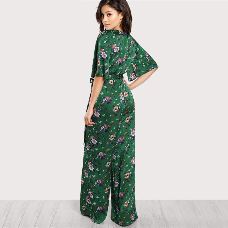 Sexy Jumpsuits Bell Sleeve for Women