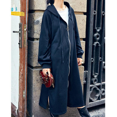 Women Long Zipper Front Sweatshirt