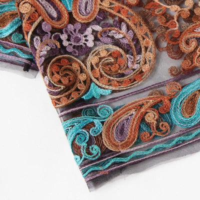 Embroidery Multicolor Short Sleeve Women Blouses