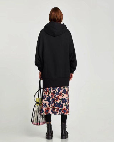 Flocking Thick Warm Drop-shoulder Pullover