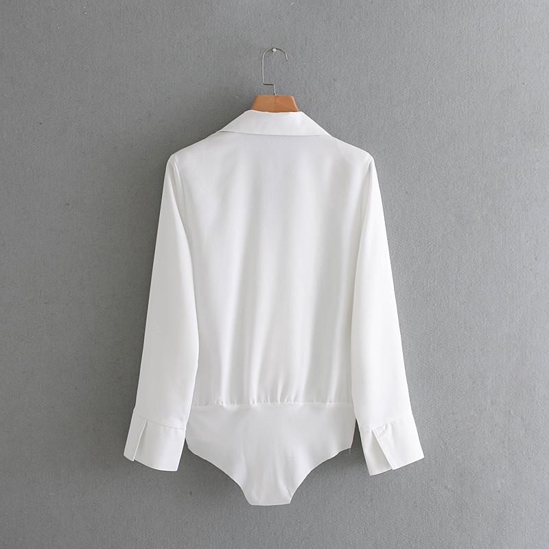 Long Sleeve Sexy Deep V-neck Solid Color Tops