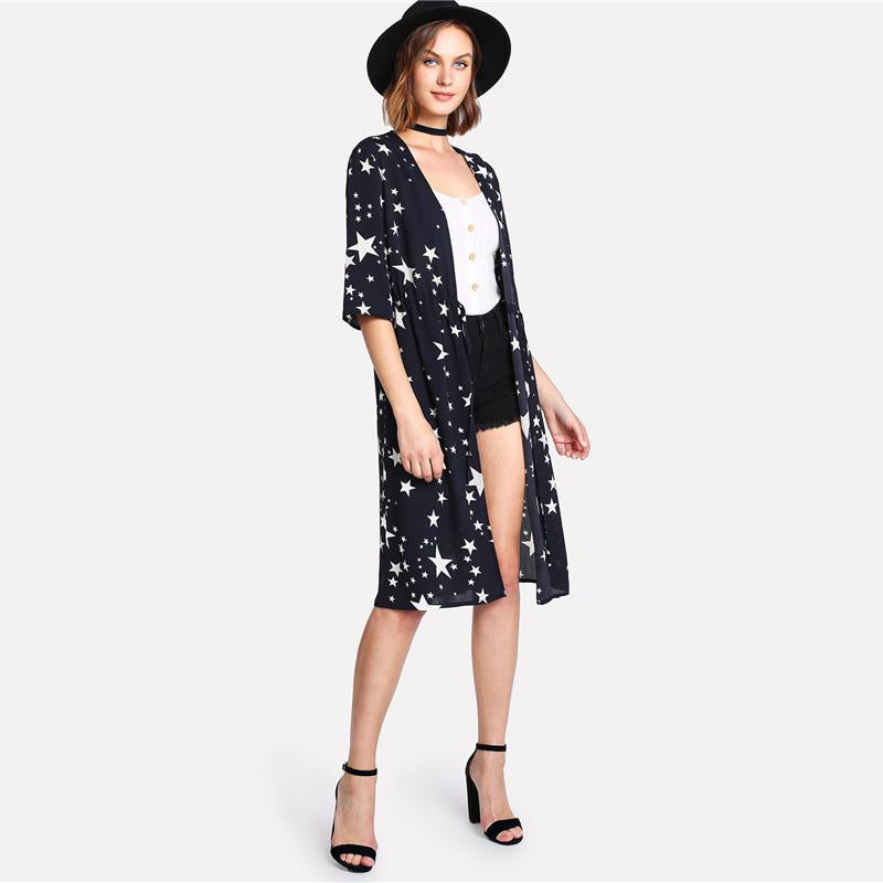 Half Sleeve Longline Casual Tops