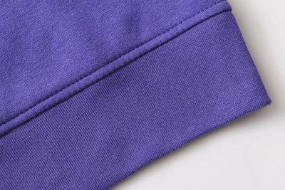 High Street Purple Color O-neck Loose Drop-shoulder Tops