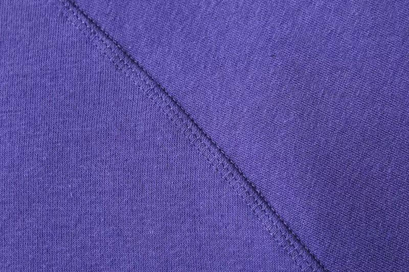 High Street Purple Color O-neck Loose Drop-shoulder Tops