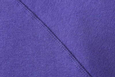 High Street Purple Color O-neck Loose Drop-shoulder Tops