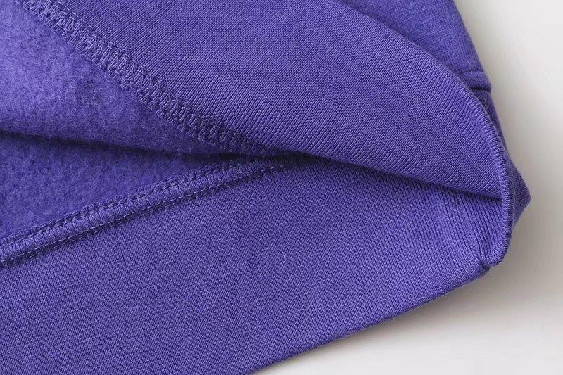 High Street Purple Color O-neck Loose Drop-shoulder Tops