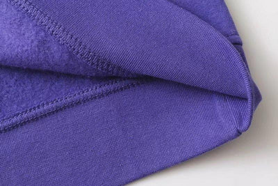 High Street Purple Color O-neck Loose Drop-shoulder Tops