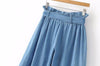 High Waist Sashes Collect Waist Wide Leg Pants