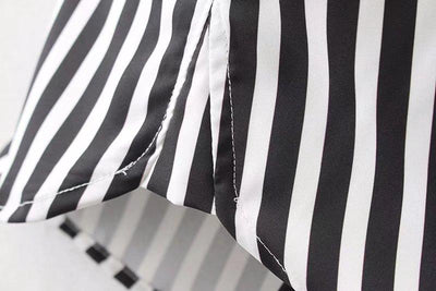 New Arrival High Street Black And White Striped Shirt