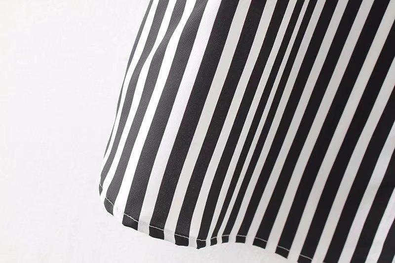 New Arrival High Street Black And White Striped Shirt