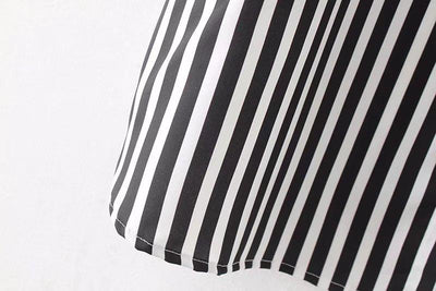 New Arrival High Street Black And White Striped Shirt