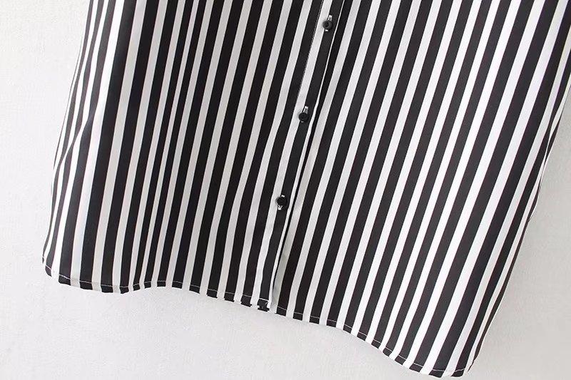 New Arrival High Street Black And White Striped Shirt
