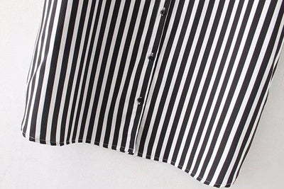 New Arrival High Street Black And White Striped Shirt