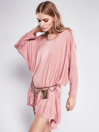 Split Ends Loose Sexy Mini Dress