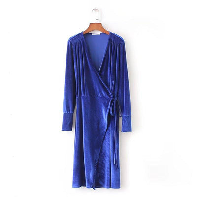 England Style Overlapping Sheath Deep V-neck Party Dress