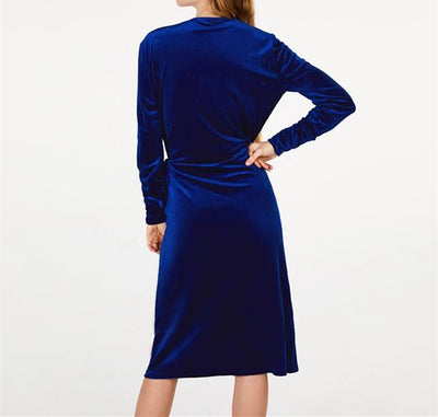England Style Overlapping Sheath Deep V-neck Party Dress