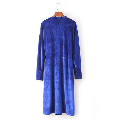 England Style Overlapping Sheath Deep V-neck Party Dress