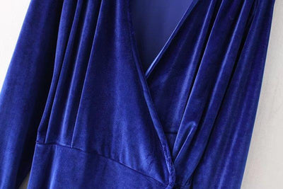 England Style Overlapping Sheath Deep V-neck Party Dress