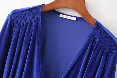 England Style Overlapping Sheath Deep V-neck Party Dress