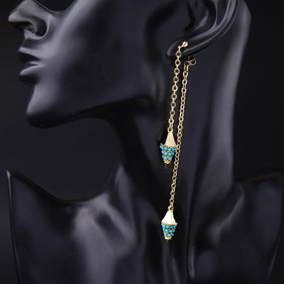 Alloy Rivets Hanging Spring Long Party Earrings