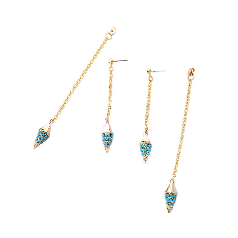 Alloy Rivets Hanging Spring Long Party Earrings