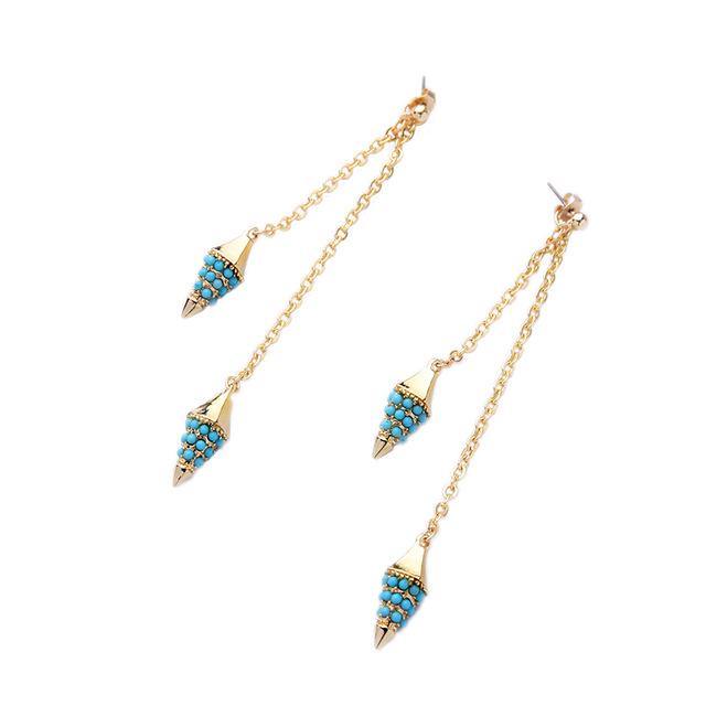 Alloy Rivets Hanging Spring Long Party Earrings