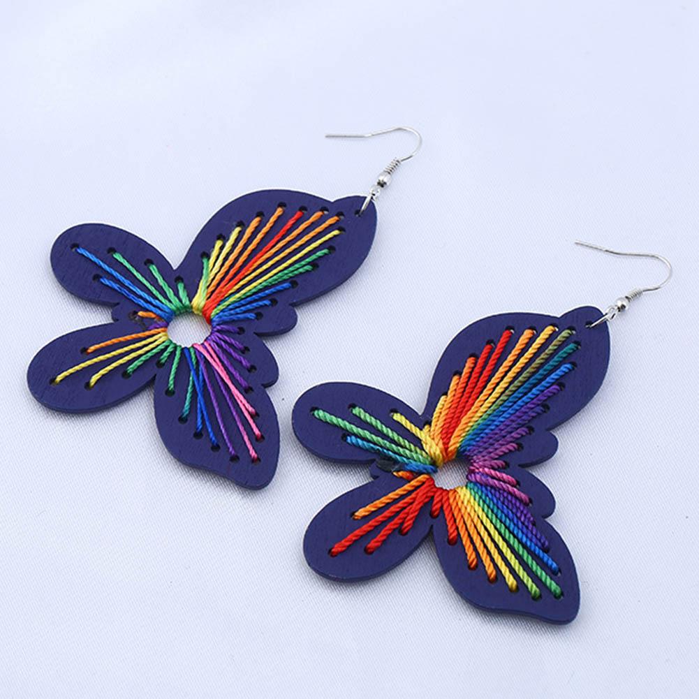 Butterfly Drop Wooden Earrings